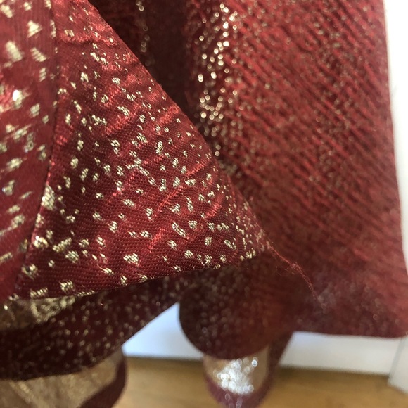 Anthropologie ML Monique Lhuillier Flounced Metallic Dress - Picture 7 of 16